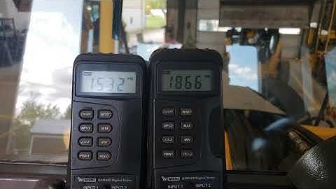 Testing  Load Sensing Control Rexroth pump on Motor Grader