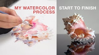 HOW TO IMPROVE YOUR PAINTING SKILLS  🐚  Advanced Watercolor Techniques