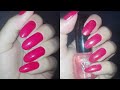 Fancy Royal Hot Pink Shimmery Nails- Natural Nails Trending- Unhas Decoradas  | Rose Pearl