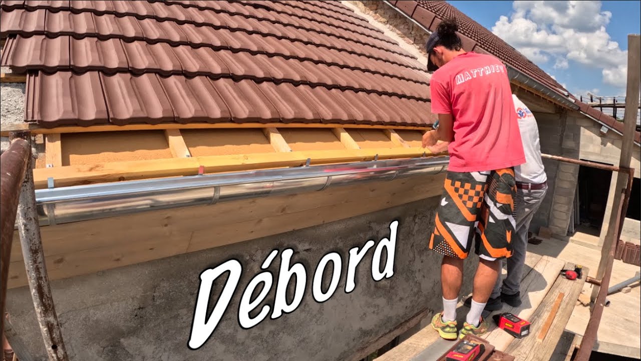 🏚🌹 DÉBORD TOITURE SARKING (Finition et chéneau d'eaux pluviales) - Ruine n' Rozes Episode 161