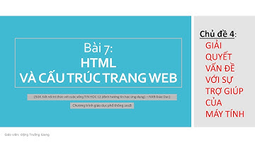 TIN HỌC 12 - BÀI 7: HTML VÀ CẤU TRÚC TRANG WEB