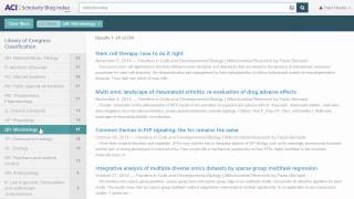 ACI Scholarly Blog Index - Facets