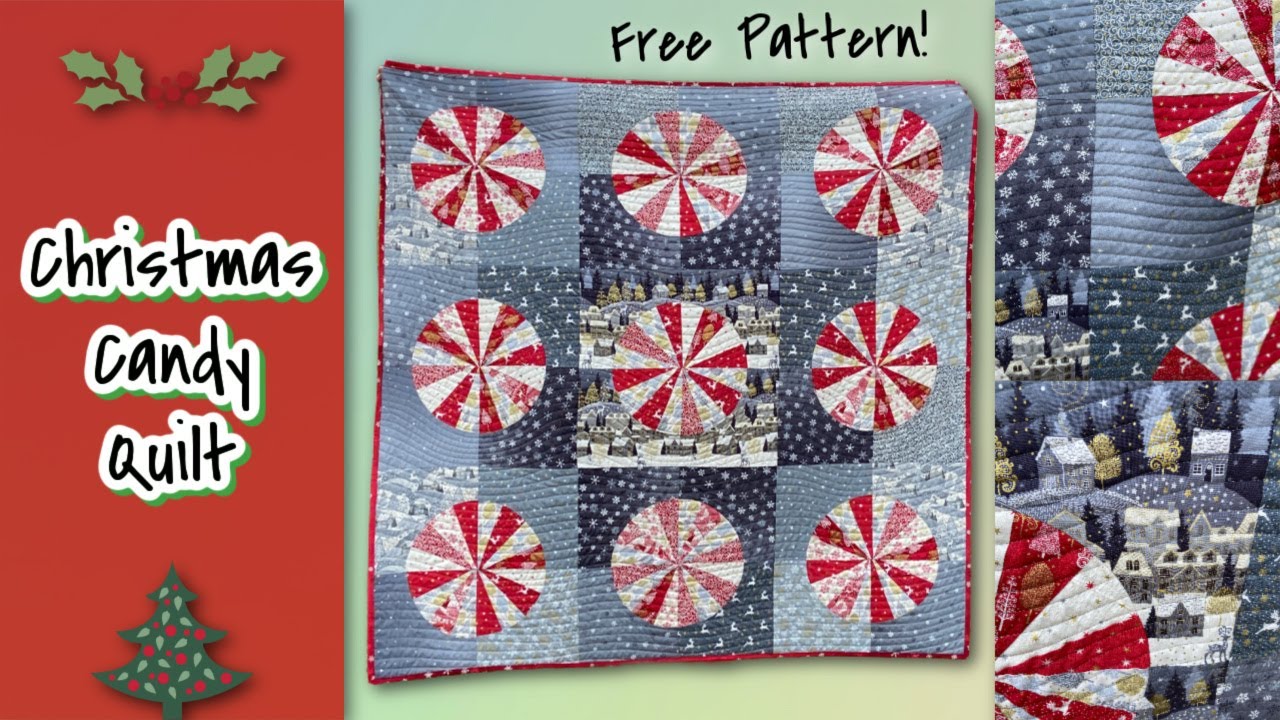 Christmas Peppermint Candy Quilt! Let's Make a Christmas Quilt! Free
