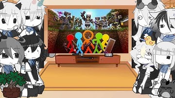 FPE React To Hardcore Manhunt - Animation Vs Minecraft Shorts Ep. 37 II Gacha Club 🐰