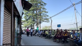 A beautiful outlook to the Dalai lama monastery and food stalls in MacLeod ganj.. (H.P)