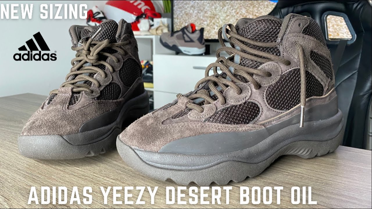 vier keer drijvend Hoe dan ook Yeezy Desert Boot Oil On Feet Review Plus Sizing Tips - YouTube