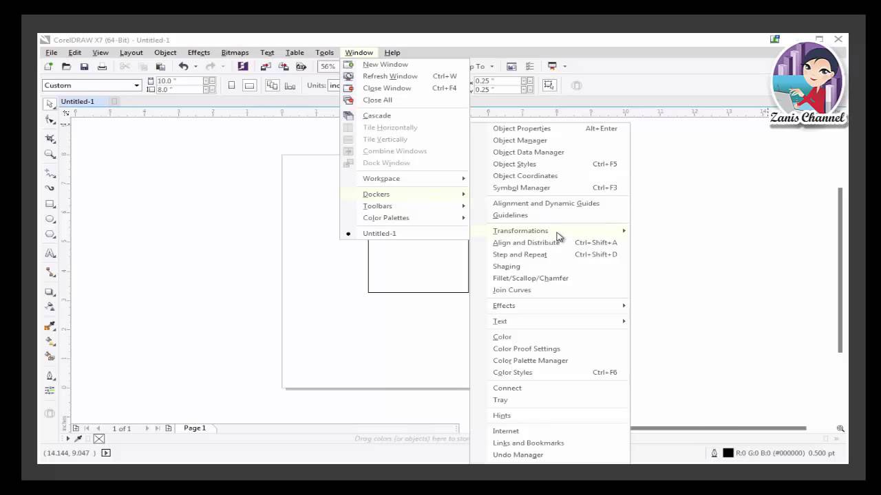 CorelDRAW X7 Lesson - Coordinates and Transformations