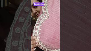🥰 Meesho SareeHaul320 Rs 🥰 Georgette/Bnarsi Silk Chickenkari / Jimmy Choo /Meesho Partywear Saree