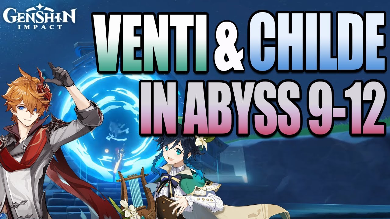 Venti with Elegy bow and Childe in new Spiral Abyss - Genshin Impact