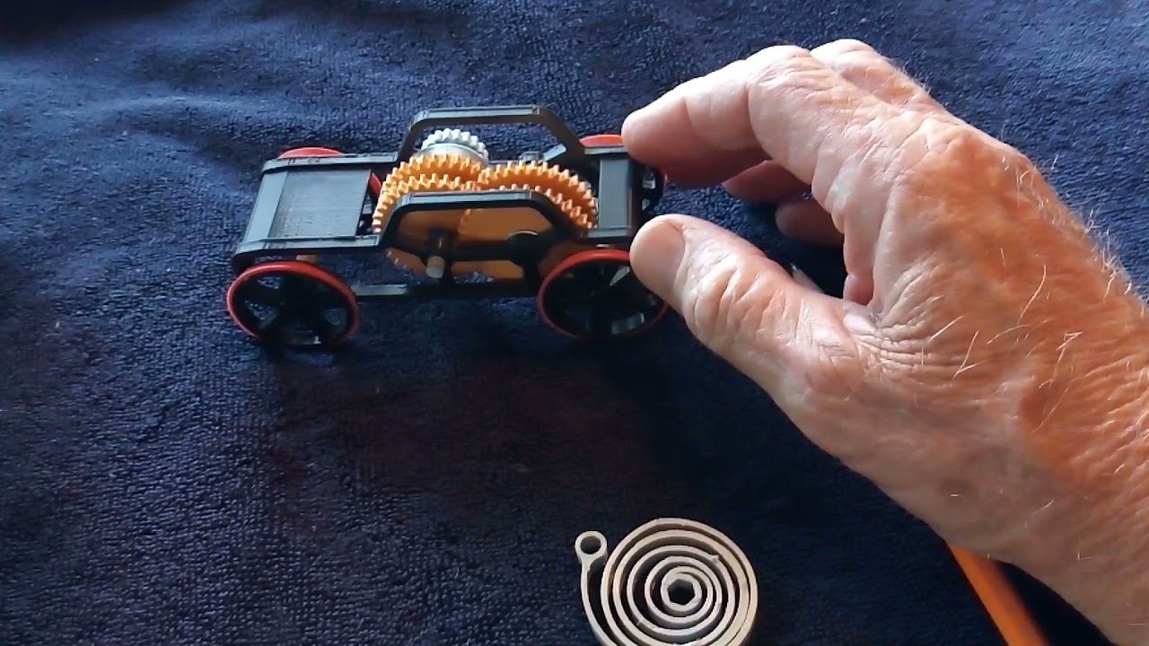 3d printed toy windup car YouTube