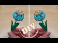 Soft Fabric Flower with beads DIY