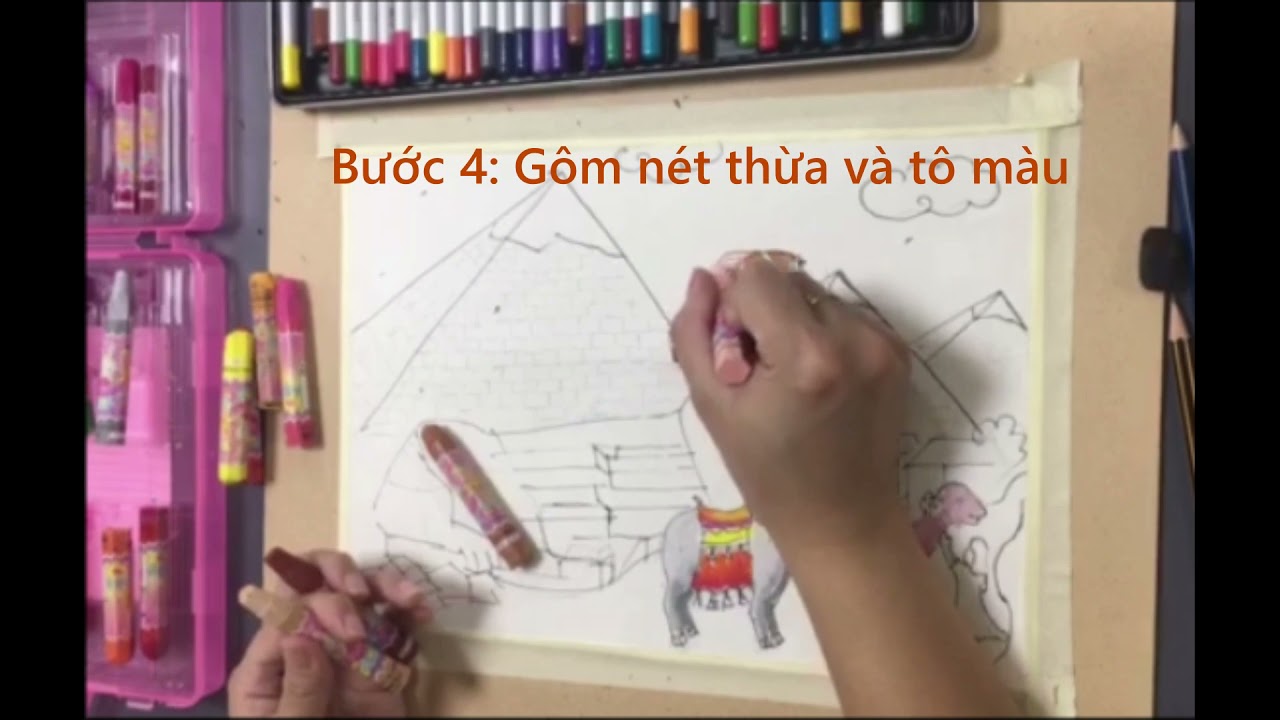 Mỹ thuật 6: Hướng dẫn vẽ tranh phong cảnh kiến trúc Ai Cập cổ đại - YouTube