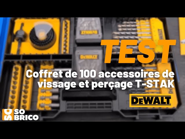 DEWALT Coffret TSTAK avec 100 Accessoires de Perçage et de Vissage