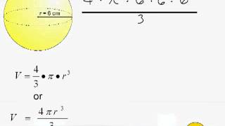 Review how to find the volume of a sphere in terms pi or using 3.14
for pi. visit http://mrmaisonet.com take online practice quizzes
download works...