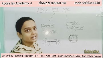 Ipc Section 339 And 340। What Is Wrongful Restraint And Wrongful Confinement ?। By Abha Ma