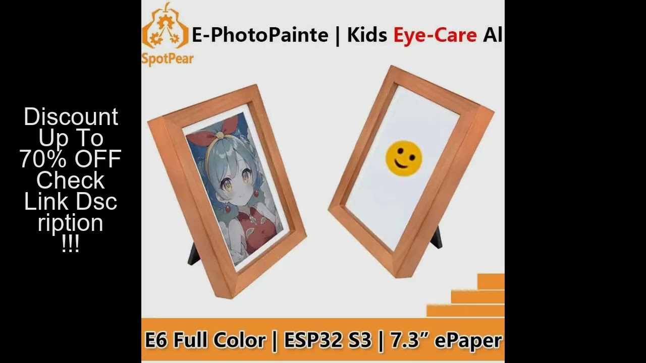 ESP32-S3 AI E-Paper Ink Screen 7.3inch E6 Full-Color Electronic ESP32 S3 7.3 inch PhotoPainter Frame