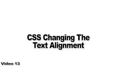 13 CSS text alignment