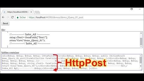 Asp Core MVC: Postback Div Contenteditable TextArea. Get Form Fields without Model