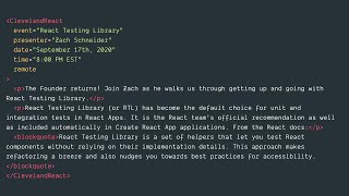 React Testing Library with Zach Schneider