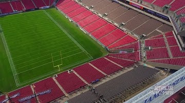 Drone video over Raymond James Stadium for the National Championship