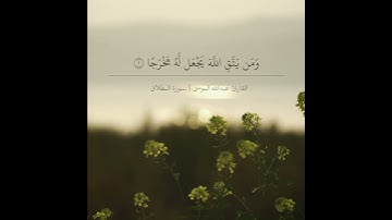 ﴿ ومن يتق الله يجعل له مخرجا ويرزقه من حيث لا يحتسب ﴾ القارئ عبدالله الموسى