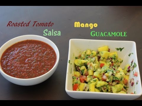 [Paleo Cooking] Mango Guacamole & Roasted Tomato Salsa
