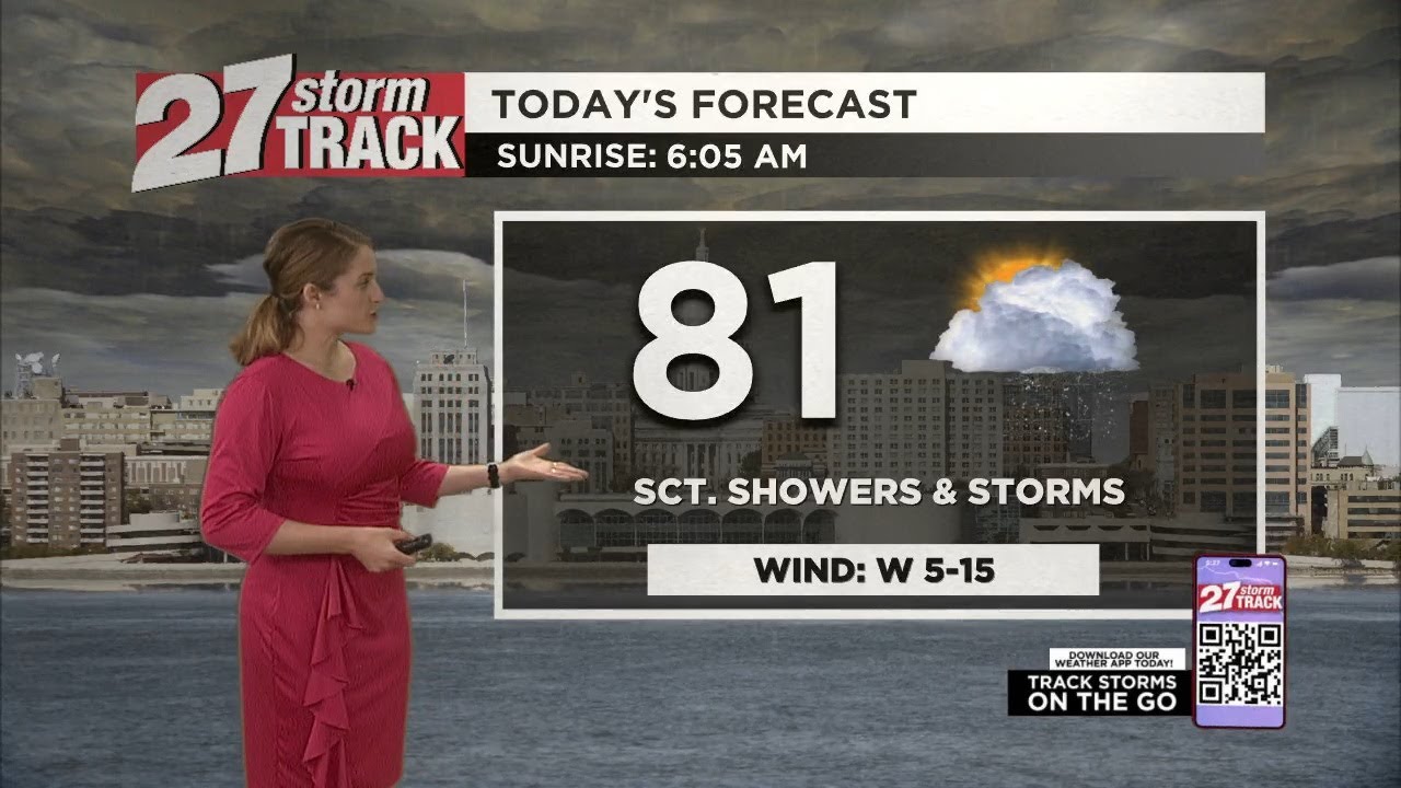 Showers, storms possible later Friday afternoon and evening - YouTube