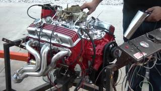 Chevy 383 Stroker running on engine break in stand