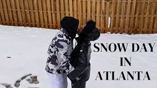 Vlog | Our Snow Day in Atlanta, HER WHOLE NAIL BROKE OFF  & Hot Chocolate!!