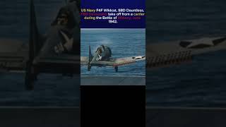 USN aircraft take off from a carrier during the Battle of Midway #ww2 #fyp #foryou #ww2 #history