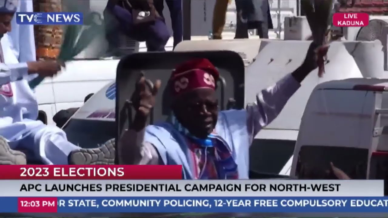 [Trending] Moment Tinubu Arrives APC Presidential Campaign In Kaduna