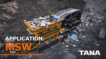 Pre-shredding MSW with the TANA Shark mobile shredder