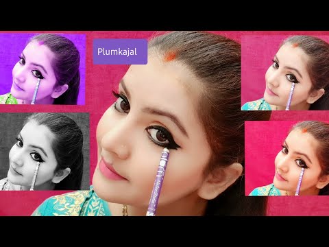 Plum NatureStudio all day wear kohl kajal DEMO with review | smudgeproof darkest gel kajal | RARA |