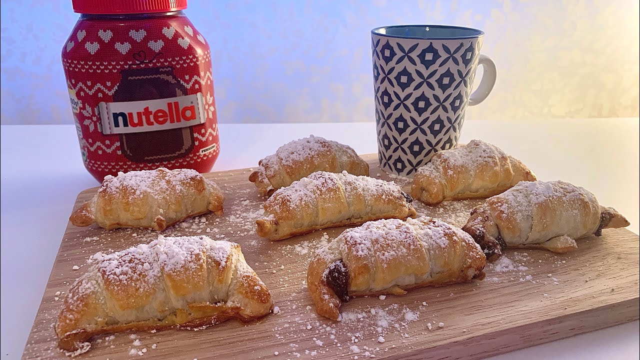 👨🏽‍🍳👵🏽🥇CRUASANES RELLENOS DE NUTELLA🥇👵🏽👩🏽‍🍳 Deliciosos, los mas fáciles de hacer