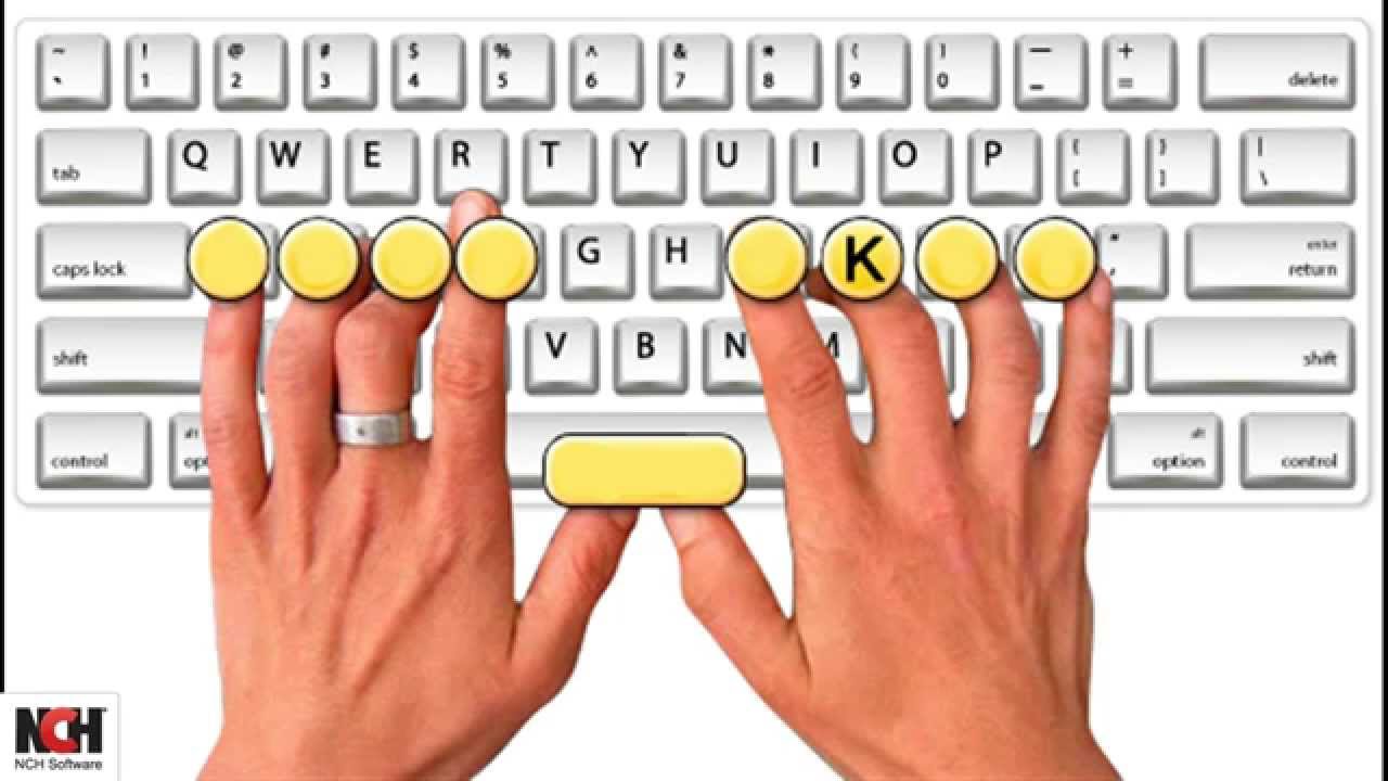 Typing Hand Placement Chart