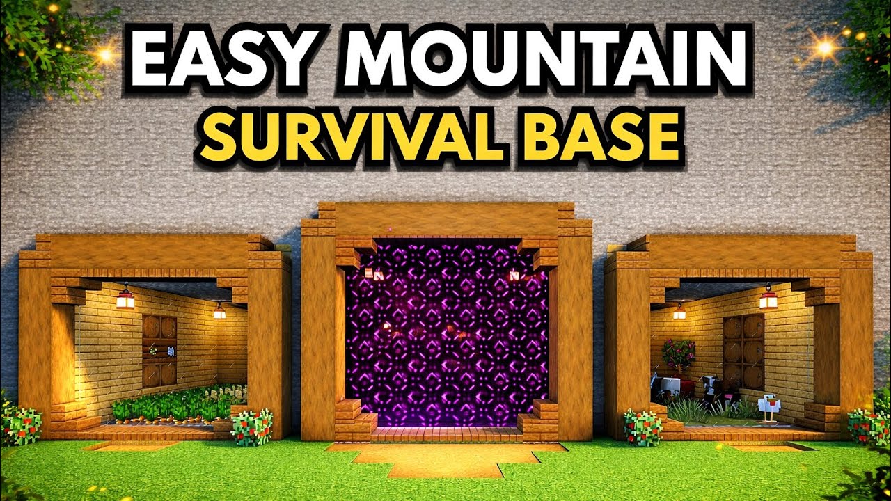 An Easy Minecraft Mountain Base That Works - YouTube