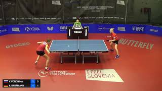 Annett Kaufmann (GER) vs Vlada Voronina (RUS) | U19 SF | 2021 WTT Youth Star Contender Otocec Resimi