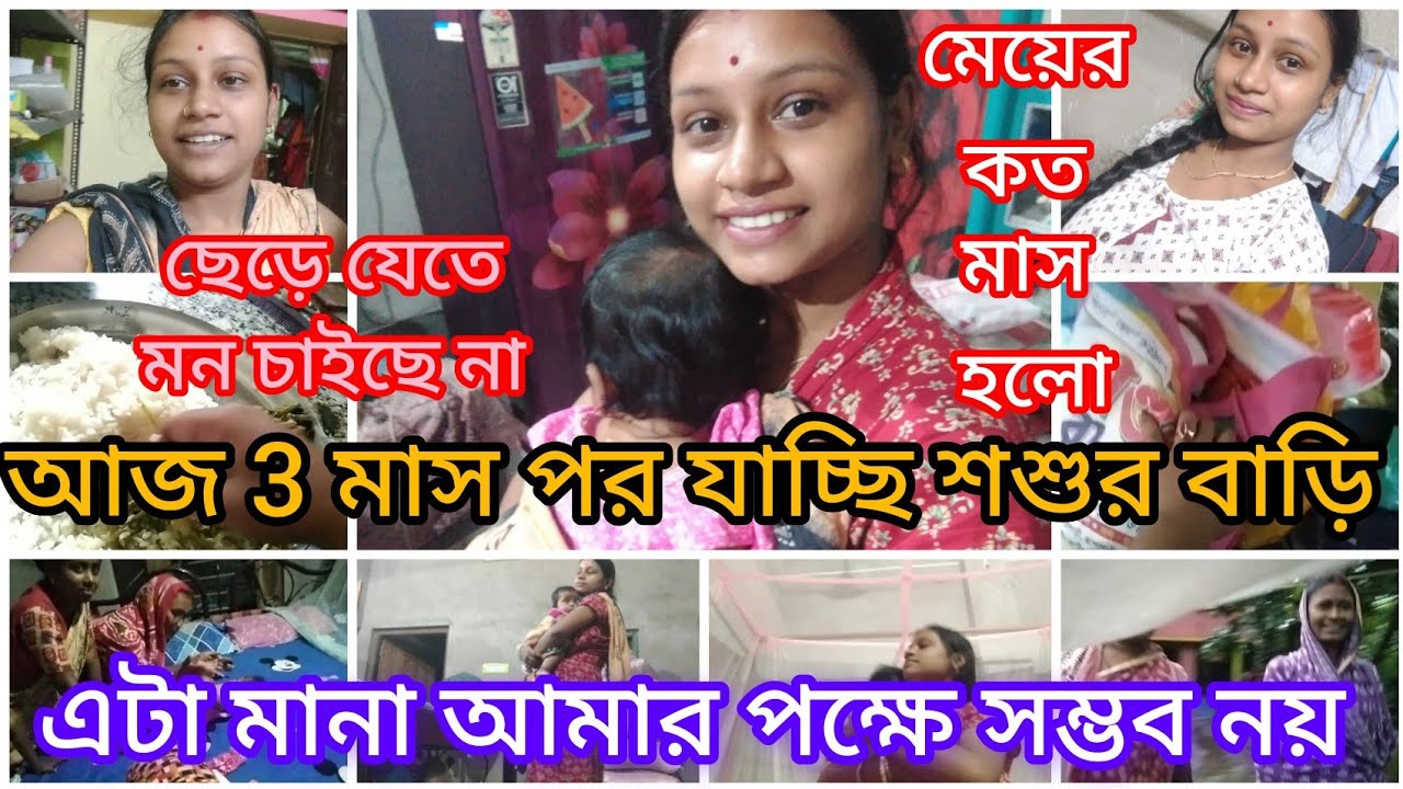 ✨।। তিন মাস পর ফিরছি শ্বশুর বাড়ি।। 😱 #pregnancyjourney #pregnancy #cutebaby 