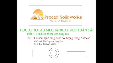 Bài 34. Nhóm lệnh ràng buộc đối tượng trong autocad