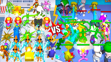 Color Friend vs 100 Doors Vs  Merge Monster Rainbow Friend ⭐ Merge Simulator Battles