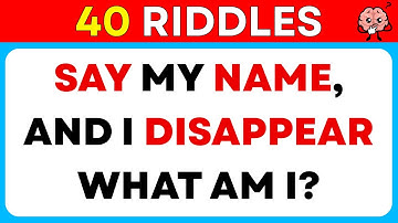 40 Riddles That Will Test Your Brain Speed | Brain Teasers & Riddle Quiz