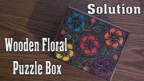 Beautiful Handcrafted Puzzle Box! Wooden Floral | Solution