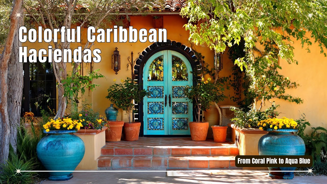 Colorful Caribbean Haciendas | From Coral Pink to Aqua Blue