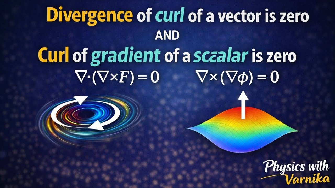  Important Vector Identities: div(curl F)=0 & curl(grad φ)=0 | Physics Concepts #PhysicsWithVarnika