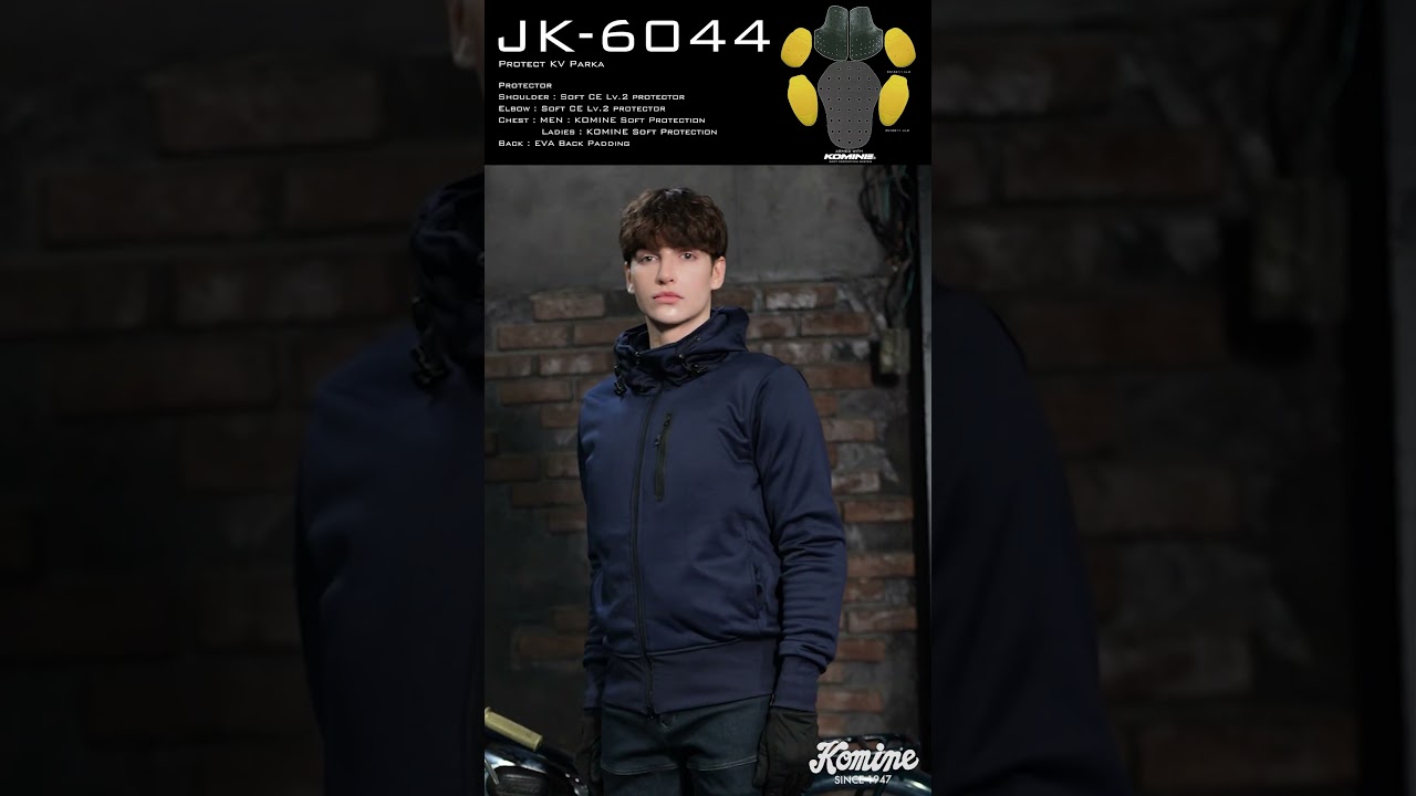 JK-6044 プロテクトKVパーカー #バイク - YouTube