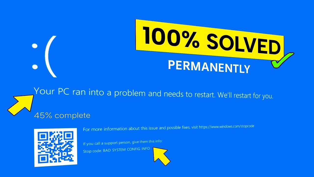 Your Device Ran into a Problem and Needs to Restart — Windows 10 / 11 ...