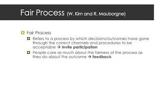 2.2 - Fair Process / Knowledge Economy