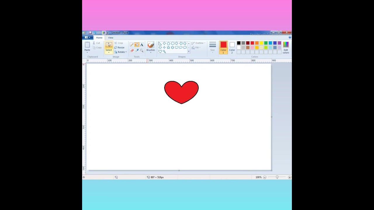 How to draw ms paint design 🎨🎨 shorts computer drawing ms paint