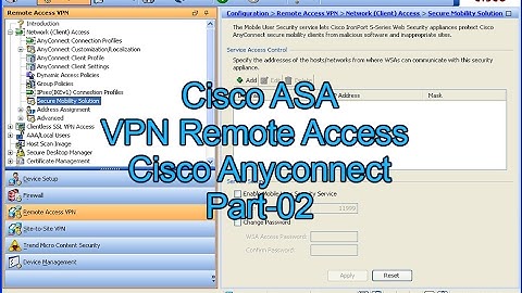 Cisco ASDM : VPN Remote Access on Cisco ASA with Cisco Anyconnect by GUI_P02