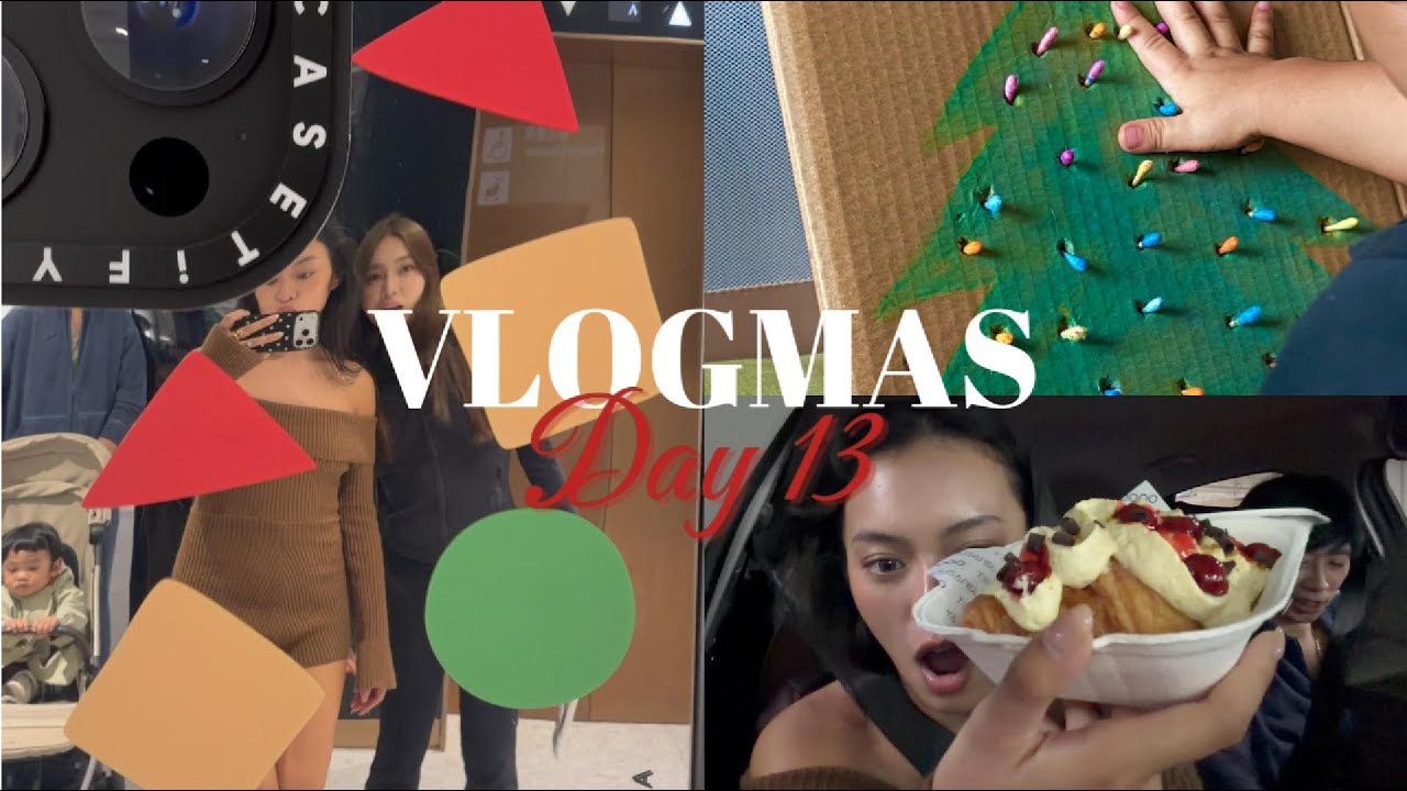 VLOGMAS DAY13♡ 籌備品牌線下店✨TEN THOUSAND櫻桃開心果可頌超好吃🍒兒子的裝飾的第一顆聖誕樹！ ｜Andrea馮雯